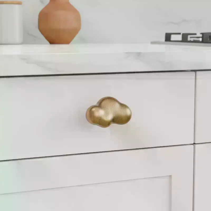 1 Set Simple Wardrobe Door Drawer Cabinet Accessories Bright Silver Handle New Chinese Furniture Single Hole Small Handle