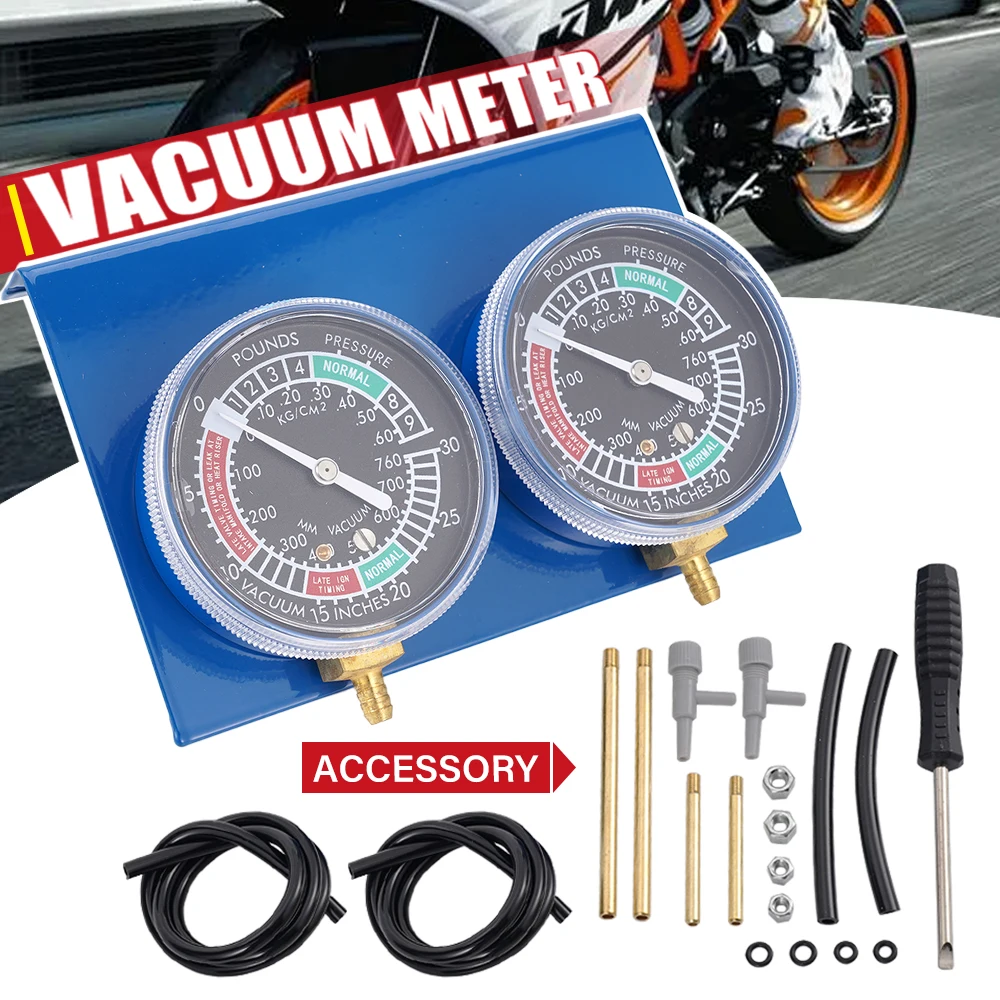 A Set of 2 Motorcycle Converters, Synchronous Detection, Balance, Vacuum Gauge, Upgrade with Accessories