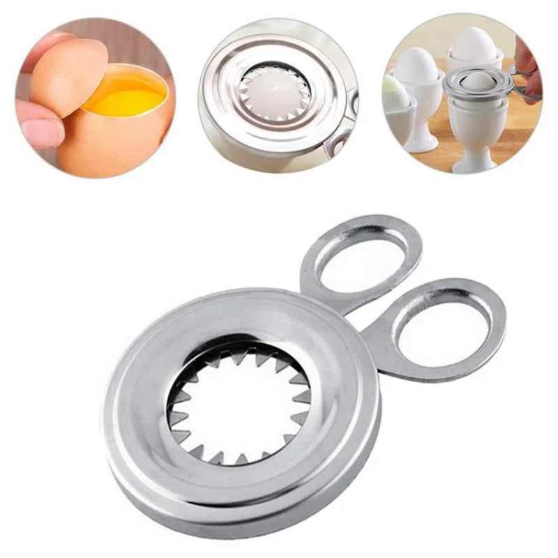 Egg Topper Cutter Quick Egg Shell Remover Tool for Breakfast Making and Household Kitchen Use Stainless Steel Egg Opener