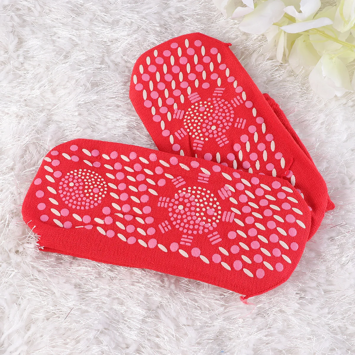 

Self-Heating Far Infrared Padded Socks Cotton Tourmaline Infused Anti-Slip Dots for Yoga Pilates Health Therapy Socks