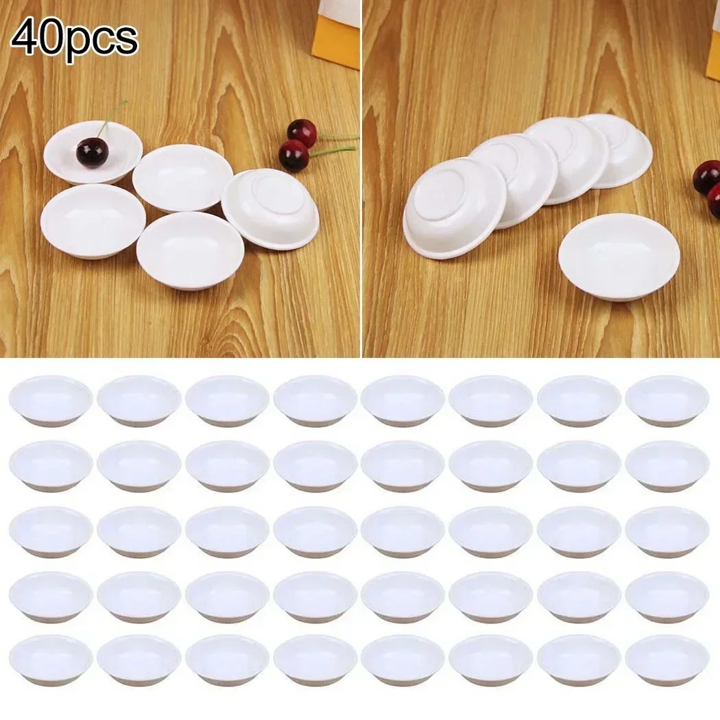 

40pcs Kitchen Sauce Dish Dipping Soy Sauce Cups Seasoning Dish Plastic Sauce Bowl Appetizer Plates Kitchen Supply