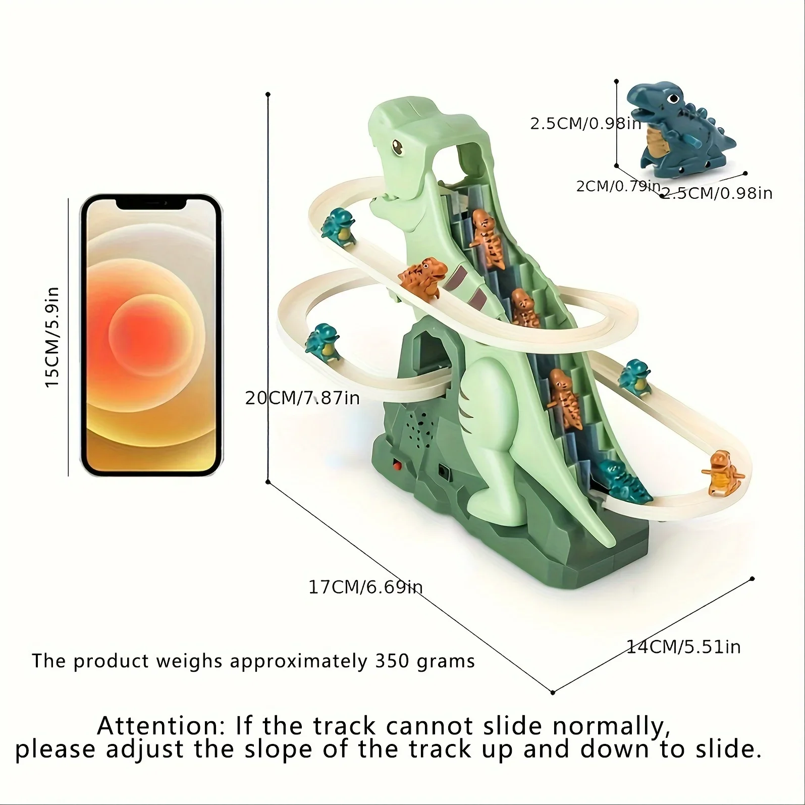 Accoppiato con 3 auto da dinosauro Esperienza di gioco a tema dinosauro per il piccolo esploratore come regalo di Halloween Giocattoli per scivoli da arrampicata con dinosauro