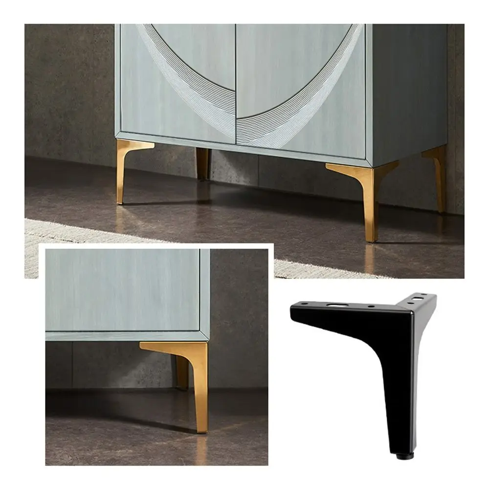 Cabinet Legs Metal Furniture Legs,Modern Metal Triangle Furniture Feet DIY Replacement for Cabinet Cupboard Sofa Couch Chair image 5