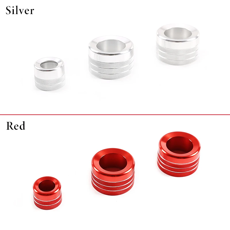 3pcs Car Volume Air Conditioning Knobs Audio Control Button Knob Ring Cover Trim For BMW X5 X6 E70 E71 F15 F16 2010-2018
