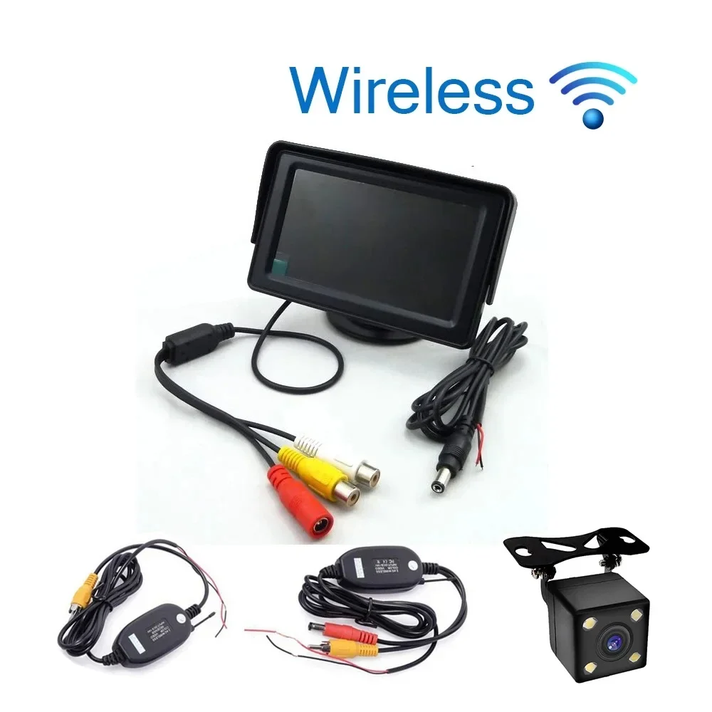 

Wireless Car Styling 4.3 inch TFT LCD Screen Car Monitor Display for Rearview Reverse Backup Camera Car TV Display