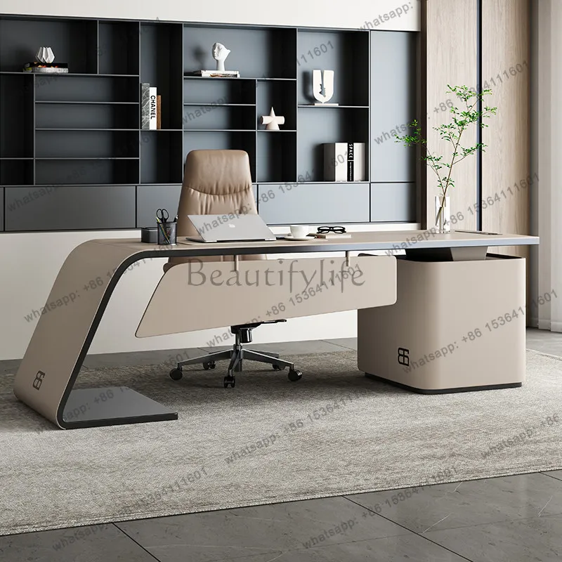 Classic Unique Designer Office Desk Nordic Style Luxury Modern Computer Desks Wooden Storage Mesa Escritorio