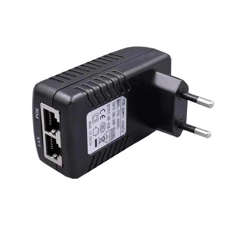 48V 0.5A 24 Watt POE Wall Plug Poe Injector Ethernet Adapter CCTV IP Camera PoE Phone Power Supply US EU plug