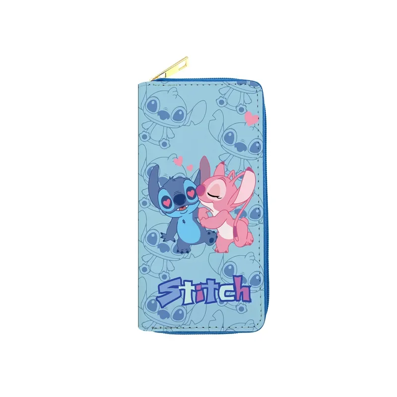 19X10X2.3 cm Disney cartoon cute Stitch wallet lady zipper tassel key PU coin purse student wallet card holder Coin Purses