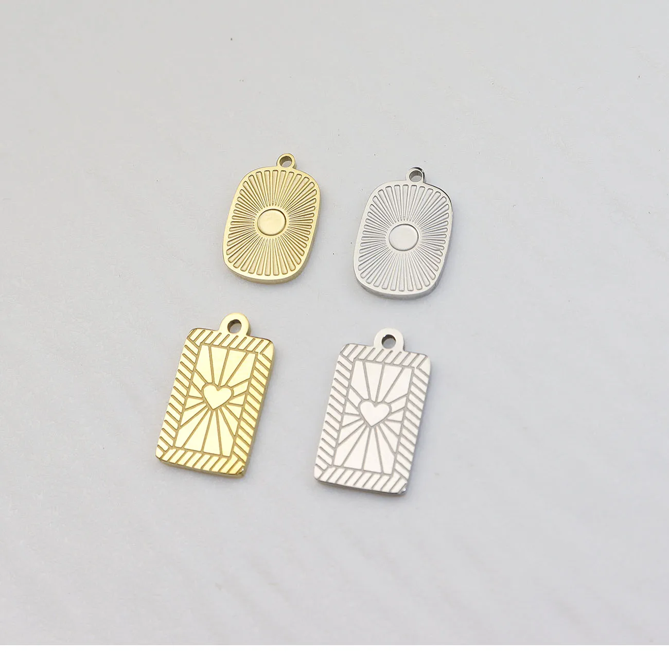 304L الفولاذ المقاوم للصدأ 5 قطعة مرآة البولندية مجوهرات الأزياء الإكسسوارات السحر DIY بها بنفسك الحرفية فراغ لوحة مقاوم للماء مضاد الأرجية #1