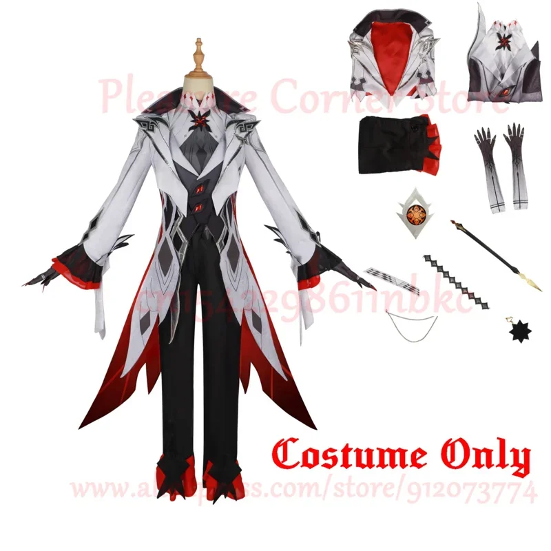 Nuevo disfraz de arlequin Cosplay pelucas Genshin Impact Fatui el fantojo uniforme de arlequin once Fatui Harbingers traje U