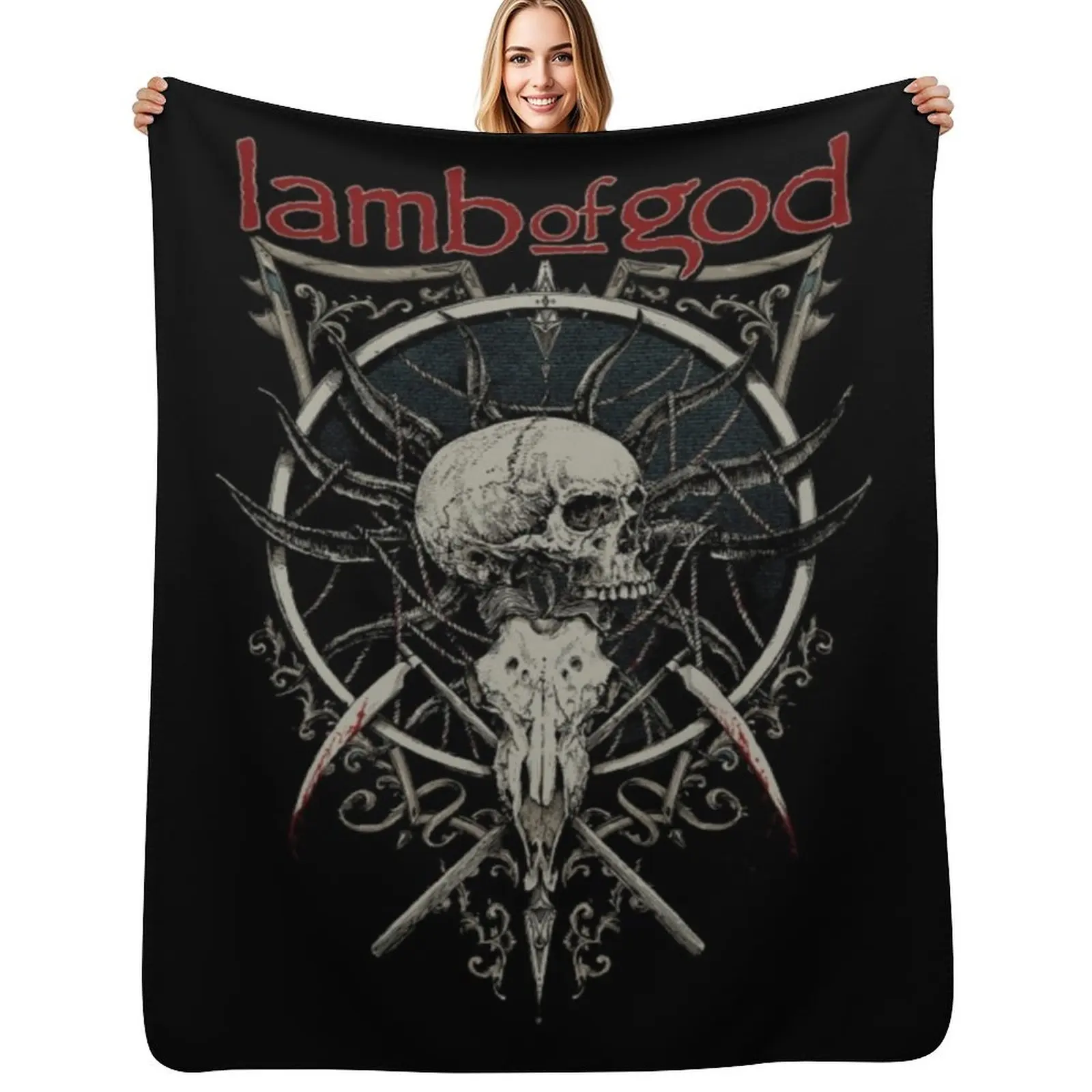 Lamb of God Throw Blanket Travel Size Cozy Blanket for Plane Train