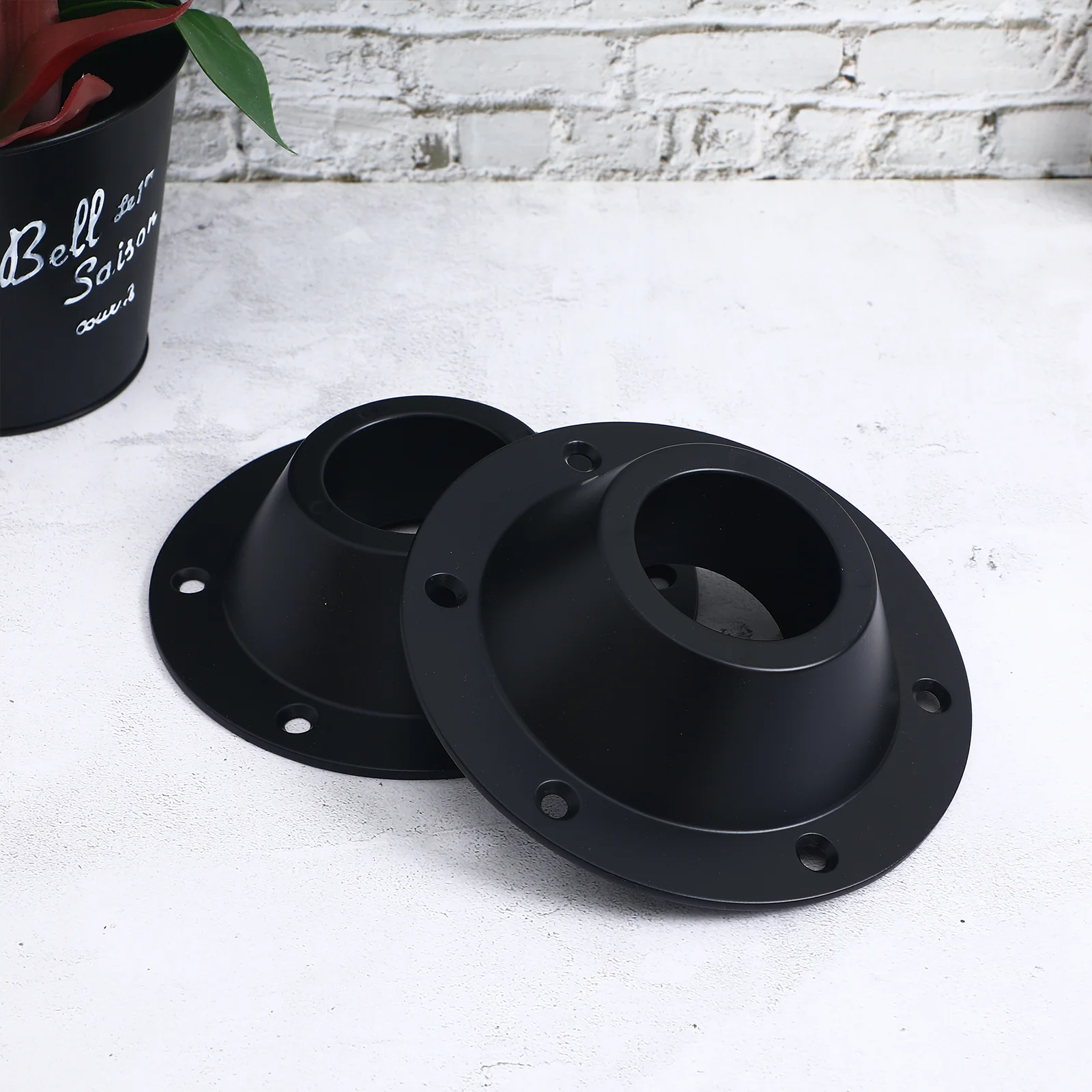 2 Pcs RV Table Base Camper Floor Mount Flange Fall to The Ground Metal Aluminum Mounting Kit Pedestal