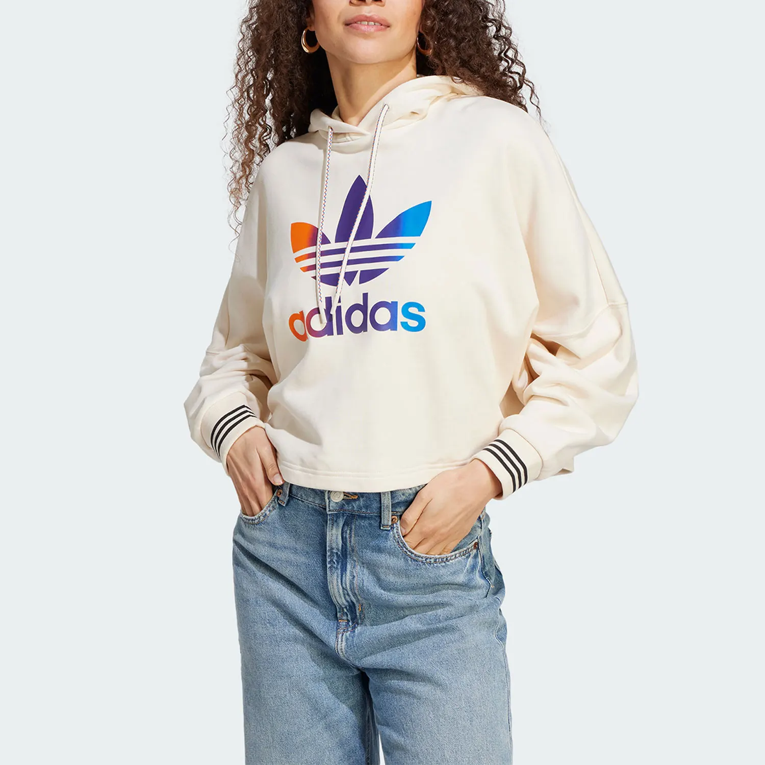 

Женская спортивная толстовка с капюшоном и завязками Adidas Originals Trefoil Autumn IK7865