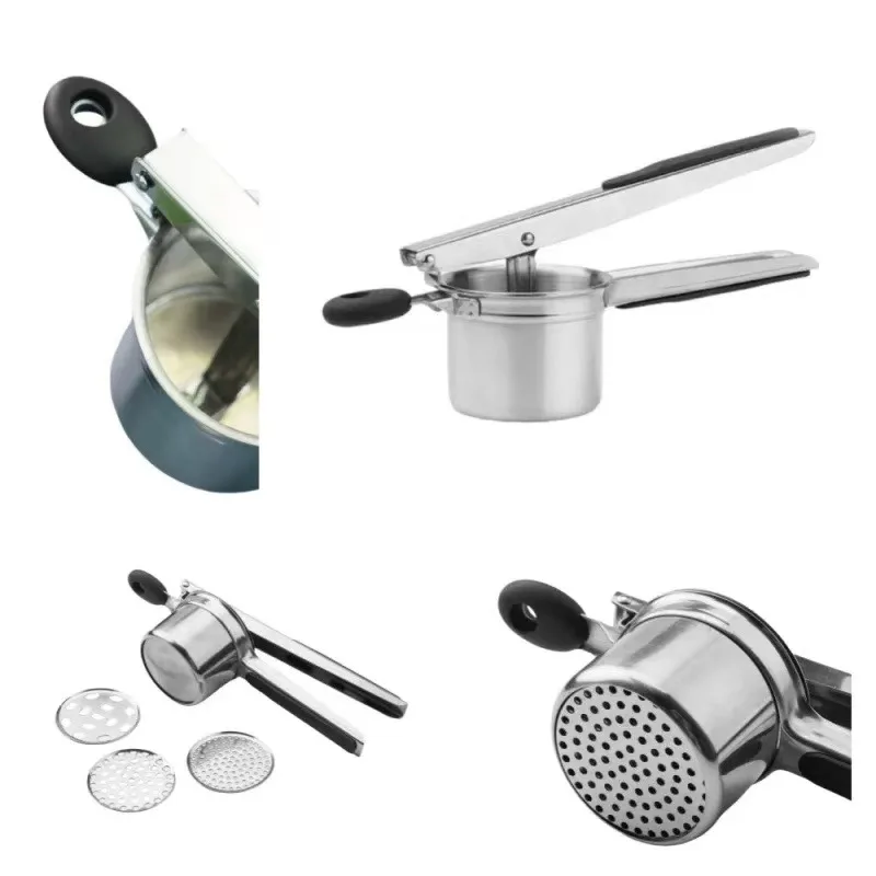 

Potato Ricer, Heavy Duty Stainless Steel Potato Masher and Ricer,Press and Mash Kitchen Gadget For Perfect Mashed Potatoes