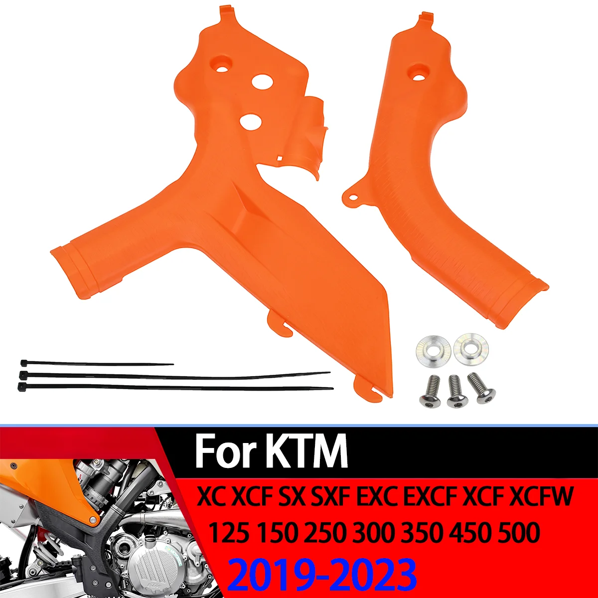 

Для KTM 125 200 250 300 350 400 450 SX SXF EXC EXCFXC XCF XCW XCFW защита рамы мотоцикла защитные чехлы 2020-2021 2023