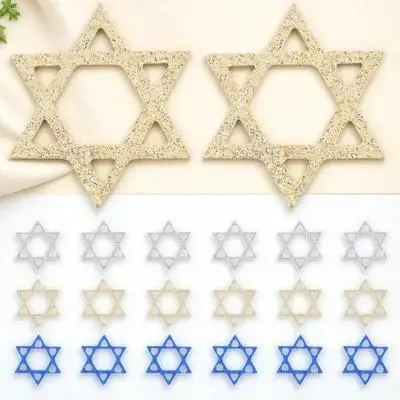 

50pcs Menorah Table Scatter Hanukkah Party Decoration Non-Woven Festive Ornaments For Holiday Centerpiece Party