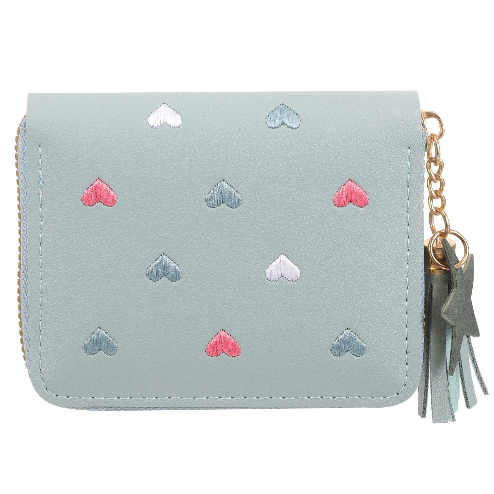 محفظة نقود معدنية من البولي يوريثان للنساء، محفظة صغيرة الحجم مع تصميم سحاب خفيف الوزن، حقيبة تغيير محمولة متعددة الوظائف #6