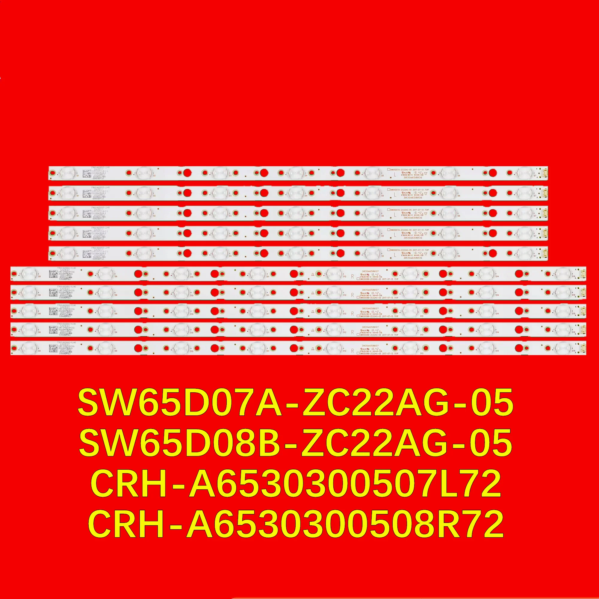 LED TV Backlight Strip for 65G5 65G6 65M9 65V20 65K5C 65E388A 65G565M9 TH-65FX580C SW65D07A-ZC22AG-05 SW65D08B-ZC22AG-05