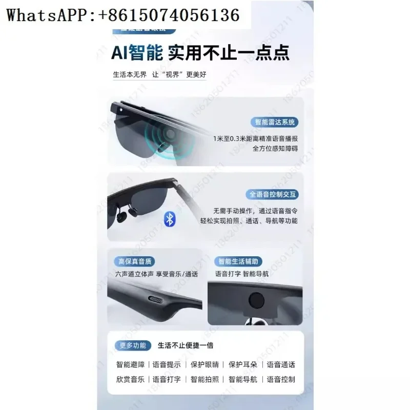 Radar guide glasses/ultrasonic detection glasses for visually impaired individuals