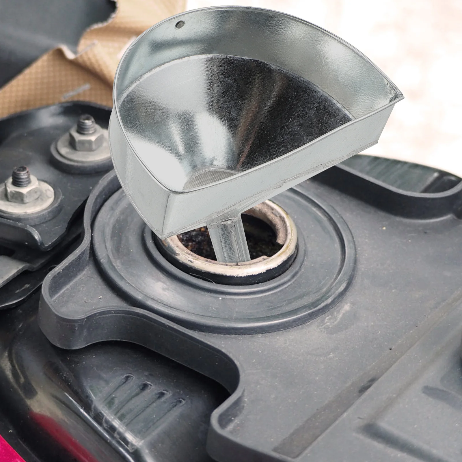 Embudo de aceite de motor de metal Alipis para transferencia de fluidos de lubricantes automotrices de motocicletas y automóviles