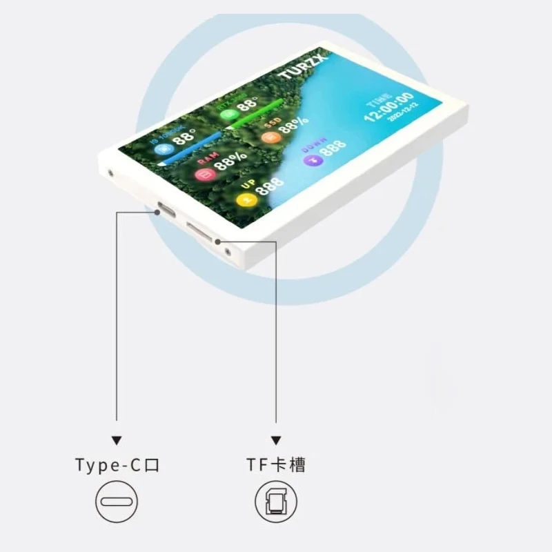 5.0 Inch IPS Type-C Secondary Screen Computer CPU GPU RAM HDD MonitorUSB Display For Freely AIDA64 mini monitor 800*480