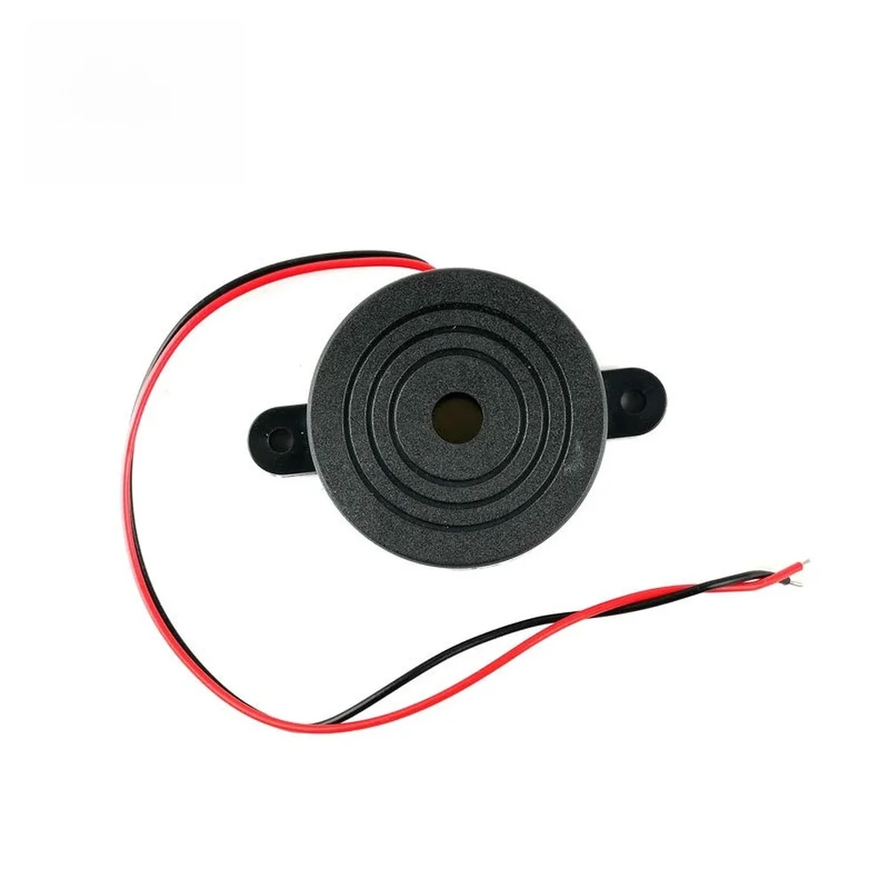 For Alarm Systems Black Piezo Alarm Easy Installation Sound Alarm Active Alarm Easy Installation Wide Voltage Range