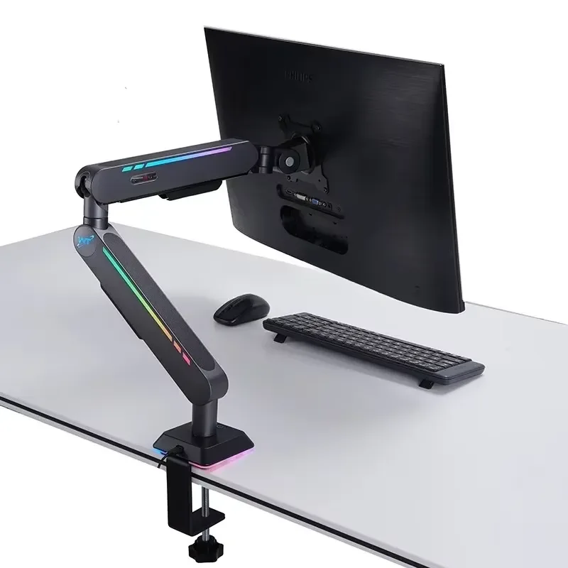 New Mechanical Arm Vesa Stand 17-32Inches Rgb Gaming Lighting Arm Stand Desk