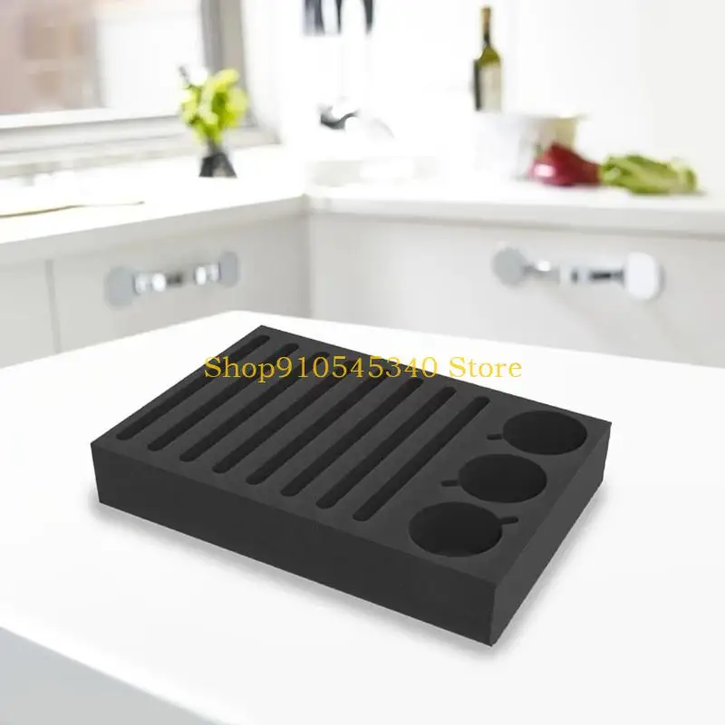 U2JA Motorhome Foam Cup Holder 11 Compartments Container Storage Box For Glasses And Mugs