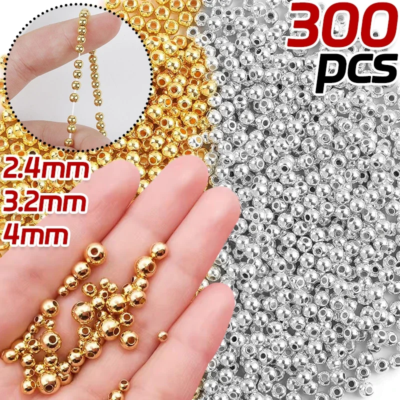 DIY Beads Charms Multiple Sizes Metal Spacer Bead Alloy Dispersed Beads Hand String Necklace Handmade Jewelry Making Materials