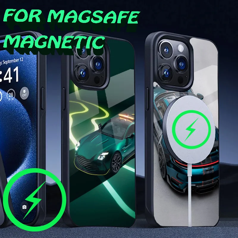 A-Aston V-VantageS Sports Car Phone Case For iPhone 16,15,14,13,12,11,Plus,Pro,Max Mini Magsafe Magnetic Wireless Charging