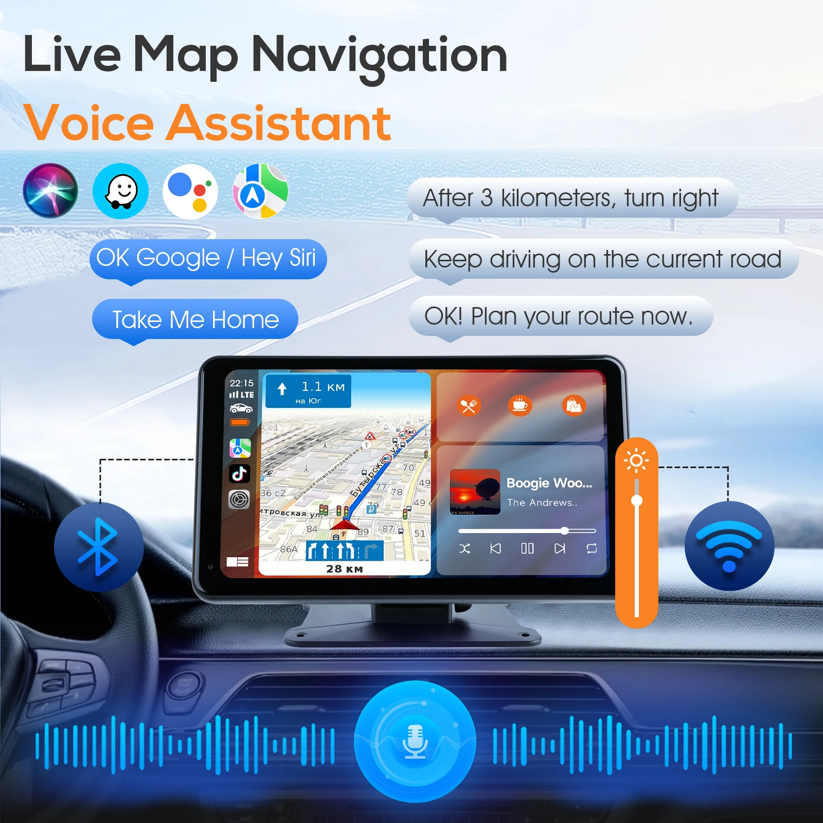 العالمي 7 بوصة راديو السيارة الوسائط المتعددة مشغل فيديو لاسلكي Carplay أندرويد السيارات لينك BT 5.0 AUX TF FM مشغل السيارة ستيريو السيارة