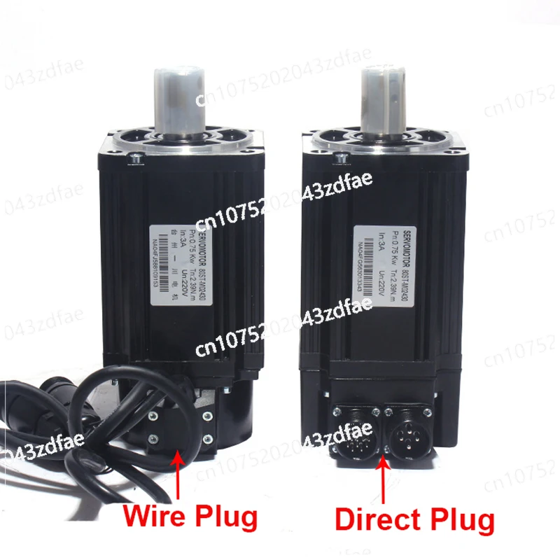 

90ST-M02430 220V 750W AC Servo motor 3000RPM 2.4 N.M. 0.75KW servomotor Single-Phase ac drive permanent magnet Matched Driver
