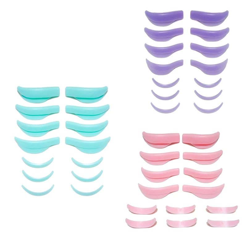 7 Pairs Eyelash Lifting Extension Kit Silicone Pad Eye Lash Perm Pads 3D Lashes Curler Applicator Tools