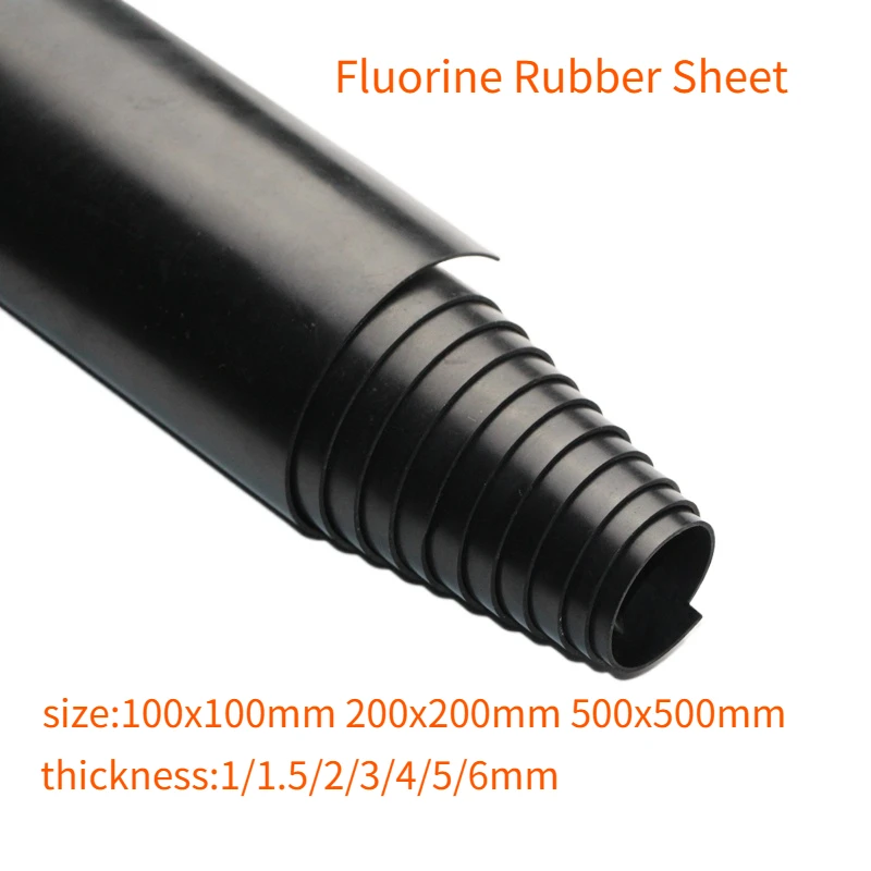 High Quality Fluorine Rubber Sheet FKM Plate Fluororubber FPM Viton Board Fluorous Rubber Gasket Acid Alkali Corrosion Diesel