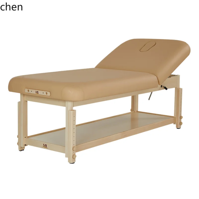 HSN solid wood hatchback bed beauty wooden massage bed physiotherapy beauty salon bed