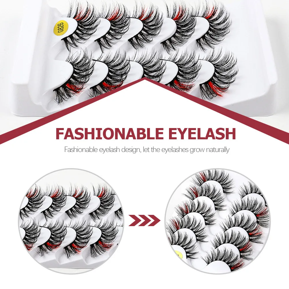 5Pairs 3D False Eyelashes Thick Long Dramatic Look Easy Application Salon Grade Lash Extensions for Parties Dates Night Out