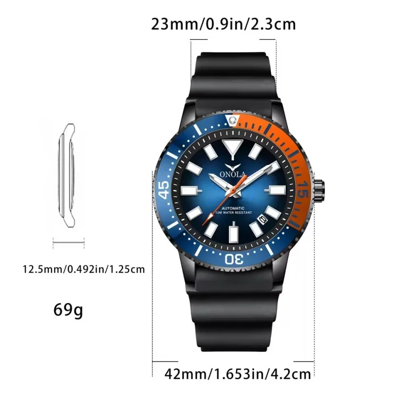 ONOLA 3850 Premium Exquisite Men's Quartz Watch Classic Color Waterproof Luminous Calendar Casual Men's Clock relógios masculino