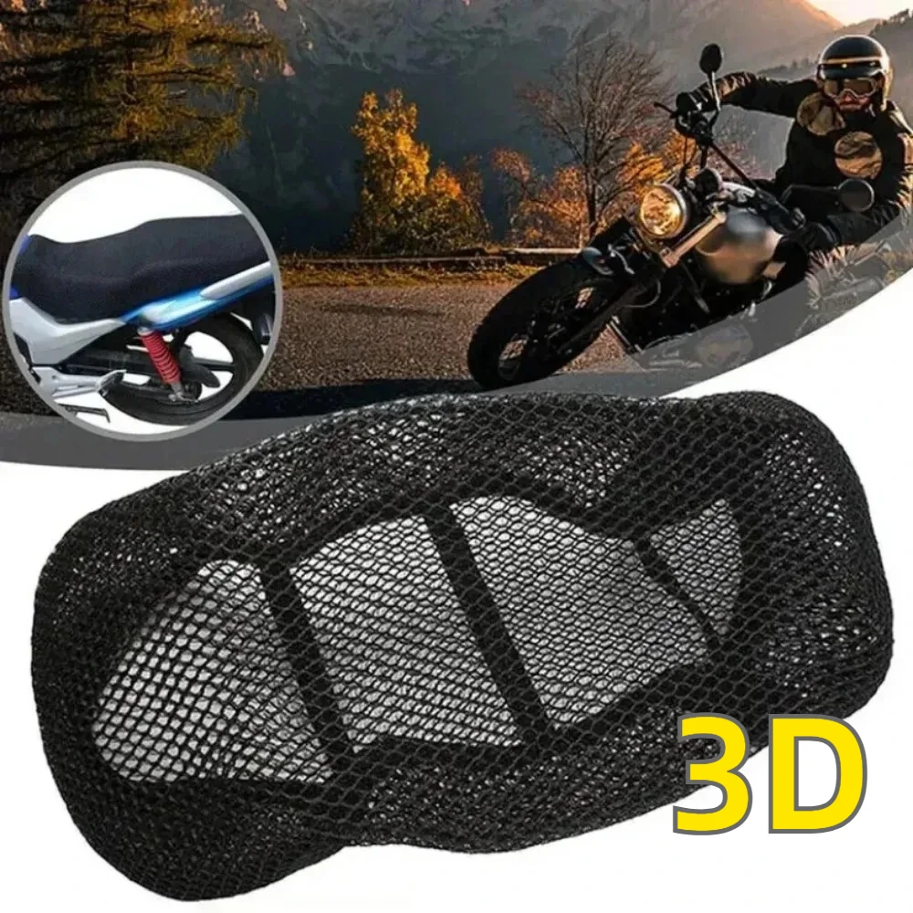 

Universal 3D Mesh Motorcycle Seat Cover Breathable Scooter Seat Pad Anti Slip Summer Cool UV Protection