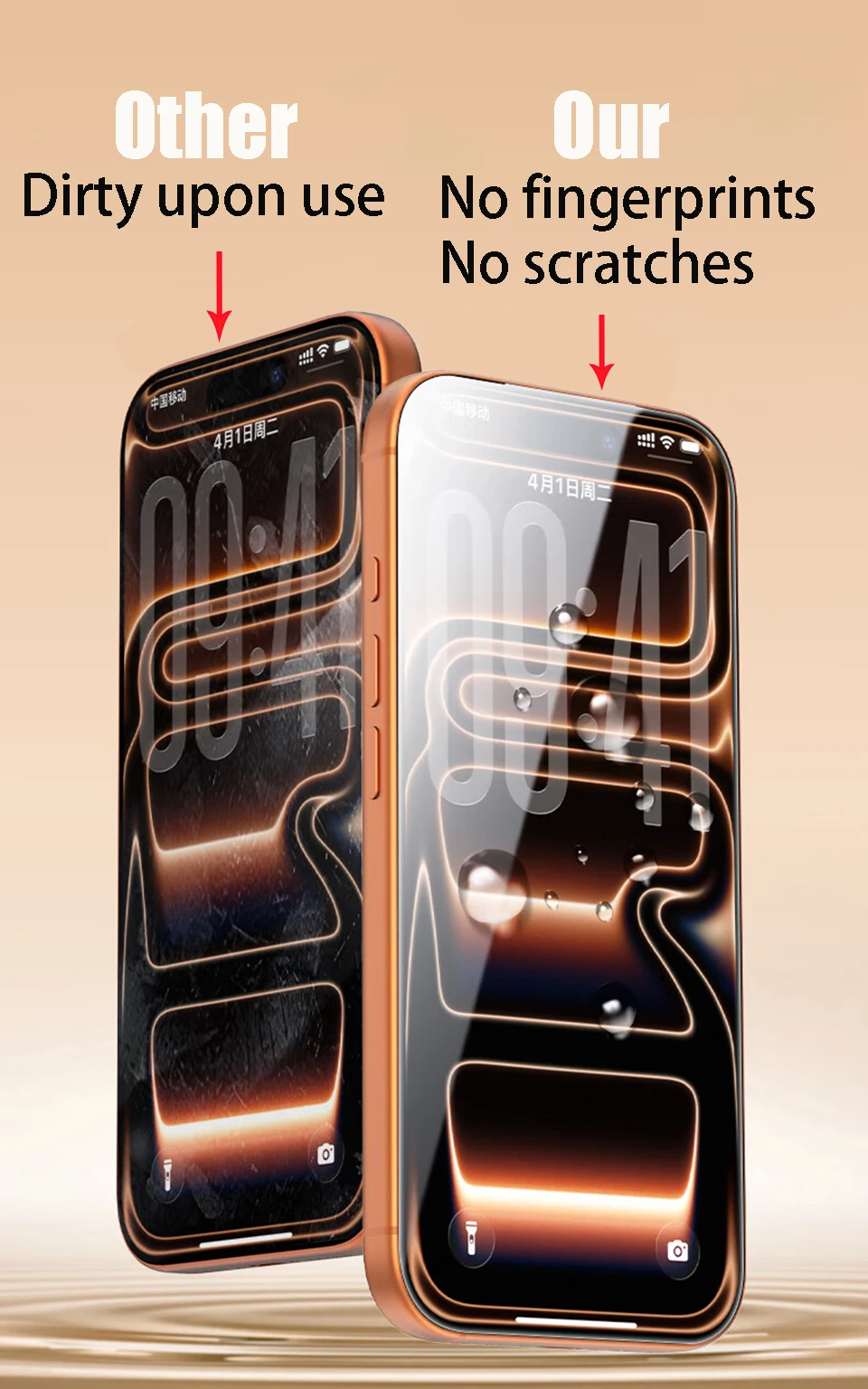 4 Stück 9H+ Härte Displayschutzfolie für iPhone 17 18 16 15 14 13 12 Pro Max Plus mit Installationsrahmen Panzerglasfolie – Detail 3