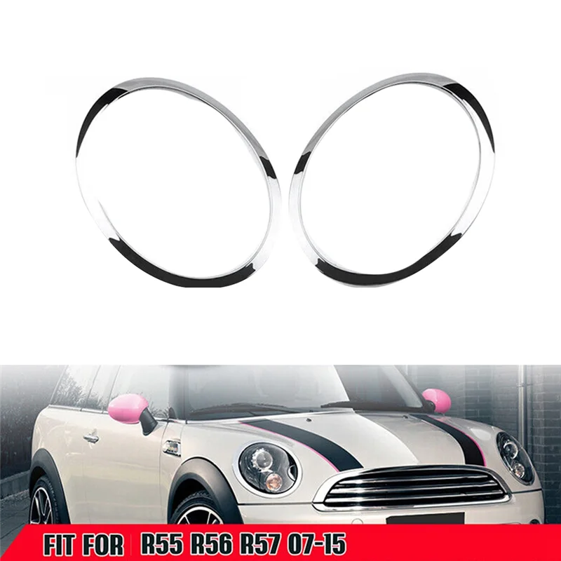 Left Chrome Headlight Trim Ring Decor for 2014-2019 MINI Cooper S F55 F56 F57