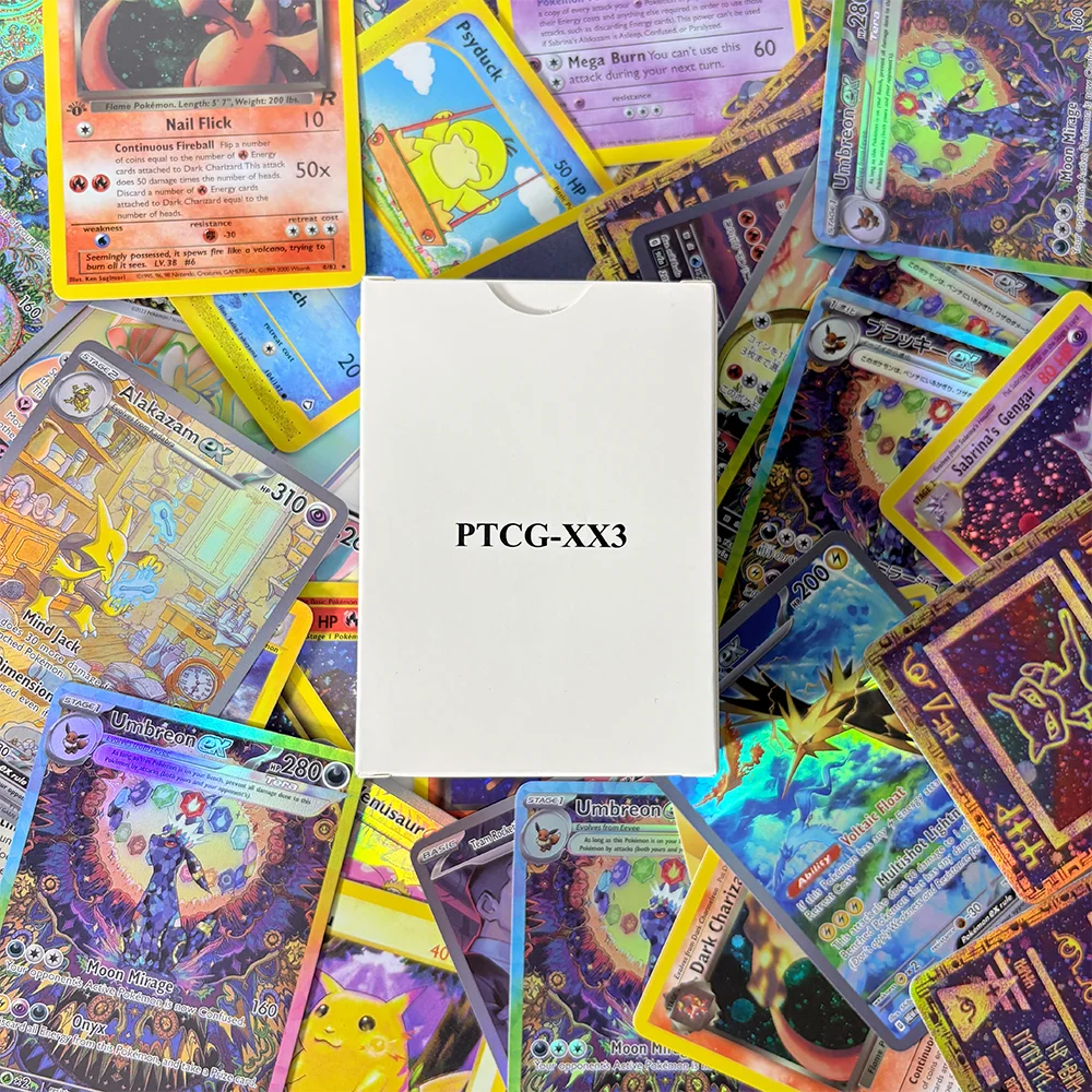 55pcs-ptcg-xx3-foil-ancient-mew-zekrom-reshiram-victini-charizard-dark-gengar-latias-mew-pikachu-set-completo-55-tarjetas-proxy-ptcg