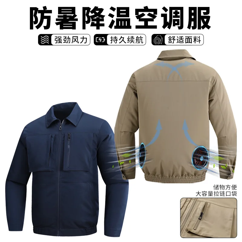 

Minsu 2025NewNew Air Conditioning Suit Summer Construction Site Workwear Cooling Labor Protection Refrigeration Workwear Fan Sui