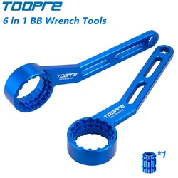 TOOPRE MTB Road Bicycle 6 in 1 Bottom Bracket Wrench BB Aluminum alloy Removal And Installation Tool for OD 39 41 44 46 49mm BB