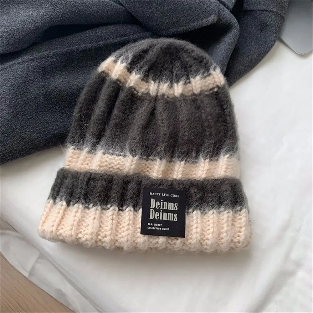 Fashion Warm Thickened Knitted Hat Windproof Coldproof Bonnet Caps Beanies for Outdoor Riding