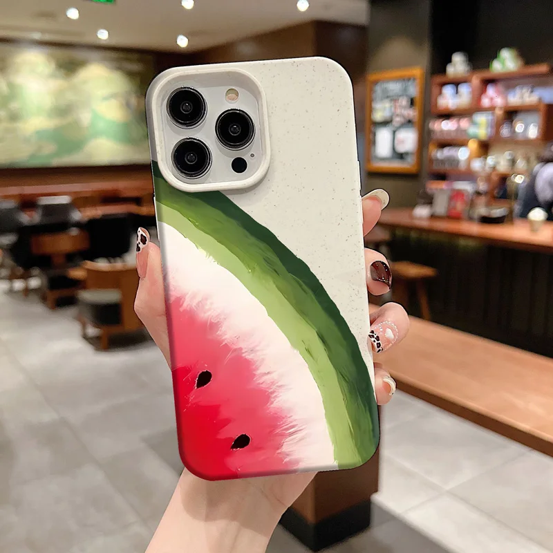 Gourde Creative Funny Casing Watermelon Pattern Case for Iphone 15 14 12 13 11 Pro Max IP 7 8 Plus Iphon X XS XR Xs Max