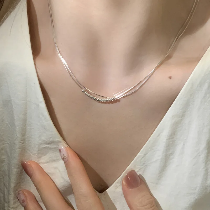 

two piece necklace Pendant Necklaces for Women Simple Elegant Snake Chain Necklace Set Fashion Aesthetic Charm Jewelry