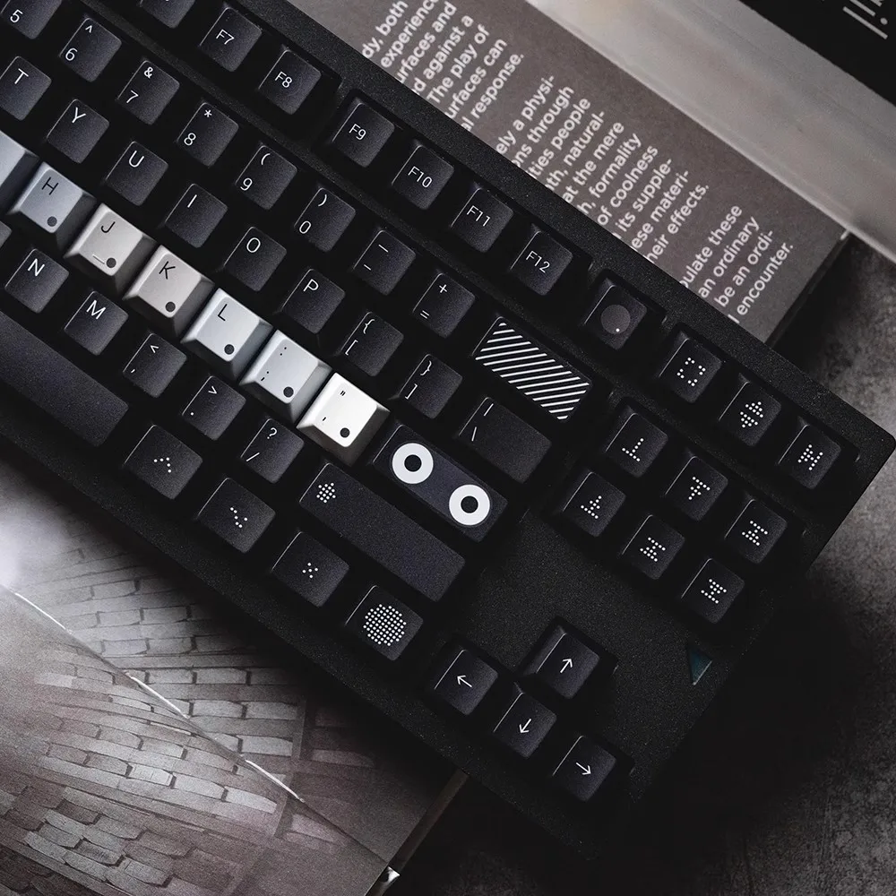 FBB OPXY موضوع Keycap مجموعة PBT الأسود التدرج سميكة الكرز الشخصي Keycap 146 مفاتيح لملحقات لوحة المفاتيح الميكانيكية