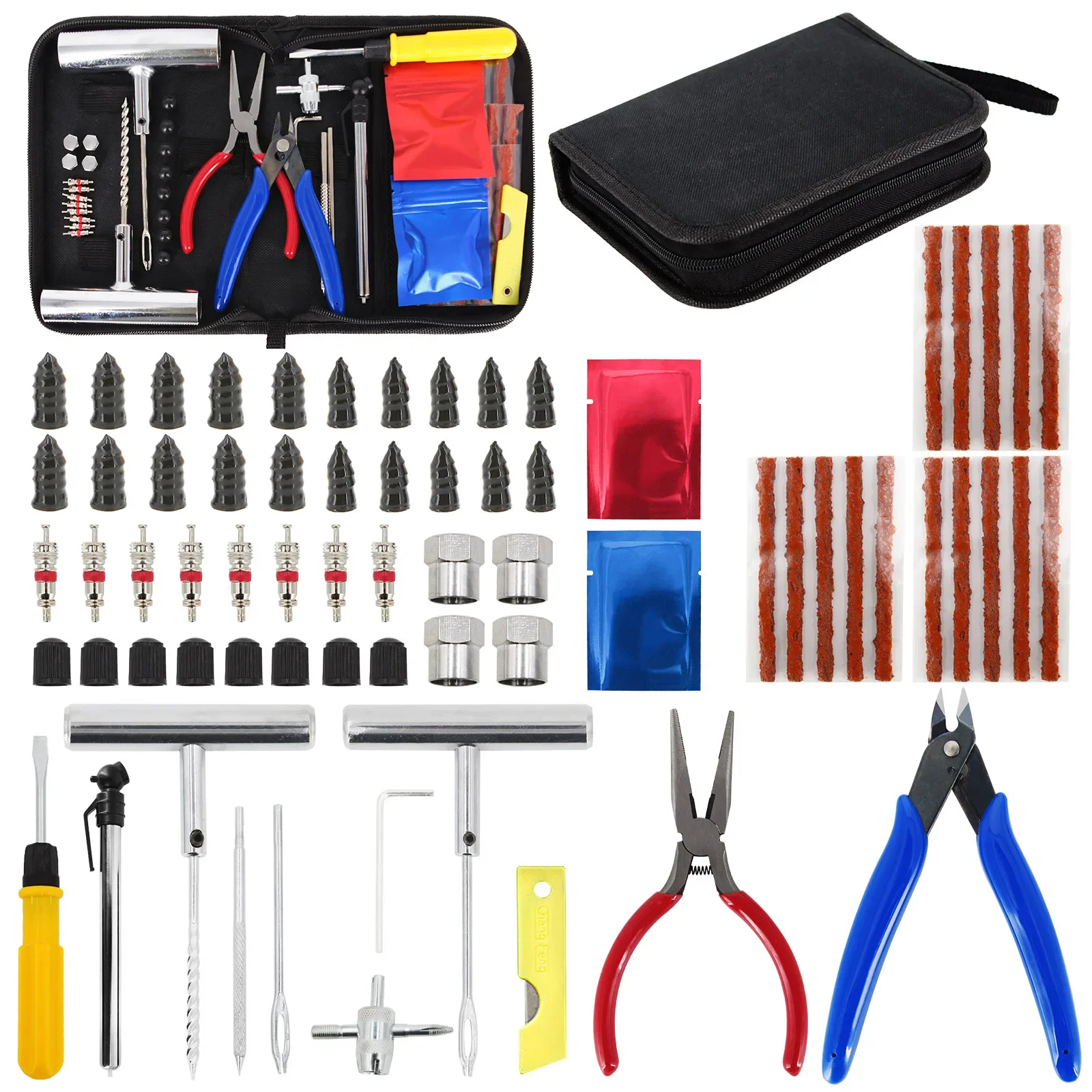 

Motorcycle Anti-puncture Kit Flat Tyre Repair Kit Patch Repair Original Tires Automotive Tools Tubeless Tire Repair Set