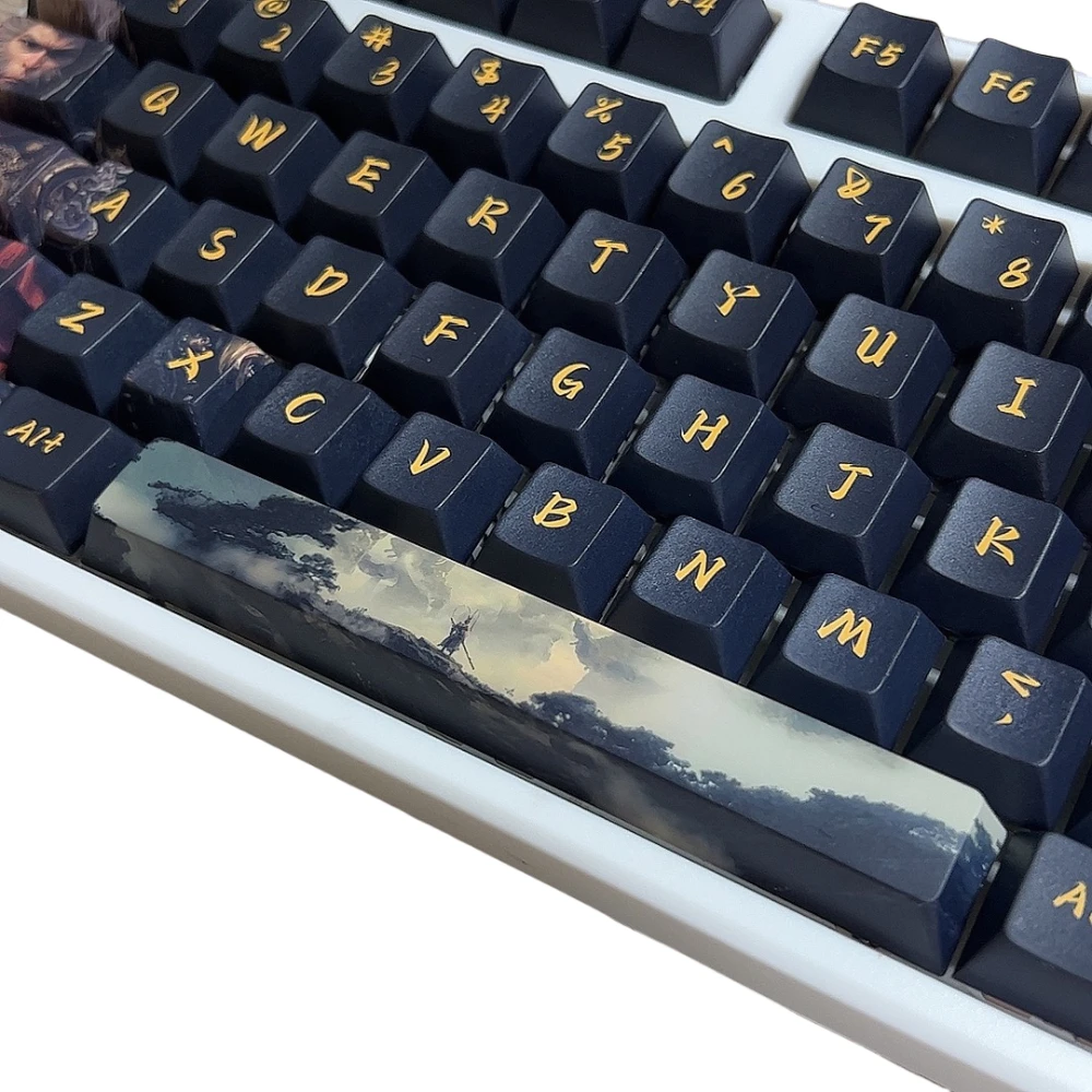 Black Myth: Wukong Keycaps Set 134keys Custom Cherry Anime Artisan Keycaps PBT Point Key Caps Mechanical Keyboard Caps Game Gift