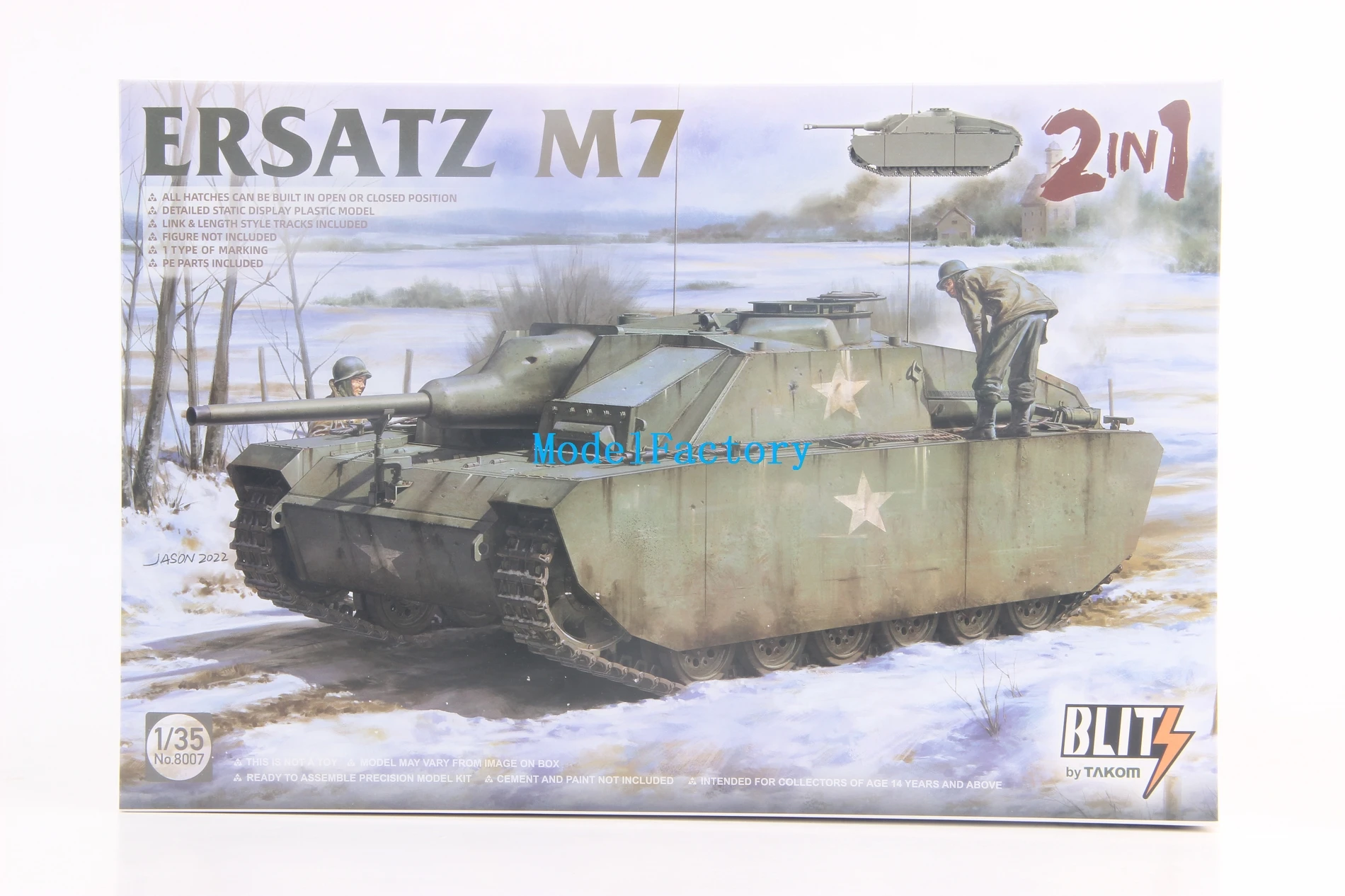 

Takom 8007 1/35 Scale Ersatz M7 2in1 Assemble Plastic Model Kit